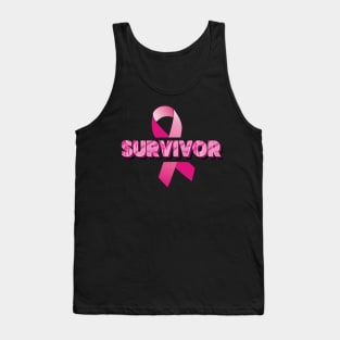 Pink Ribbon for Breast Cancer Awareness - Survivor Tank Top